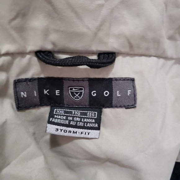 Nike Golf Men's Jacket XXL Brown Black Storm Fit Full Zip - Picture 8 of 12